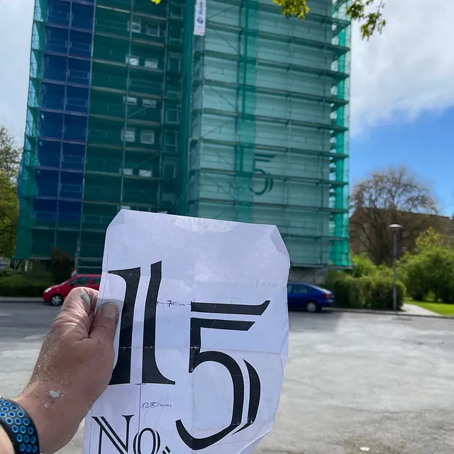Vorlage der 15 auf einem Zettel