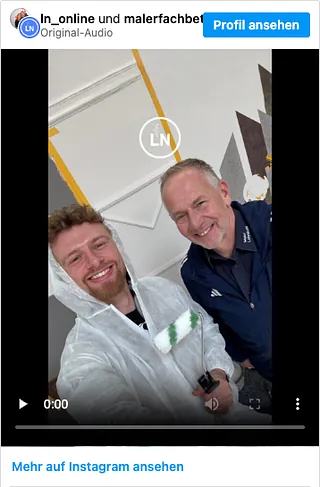 Instagram-Beitrag von ln_online über Maler Lehmkuhl