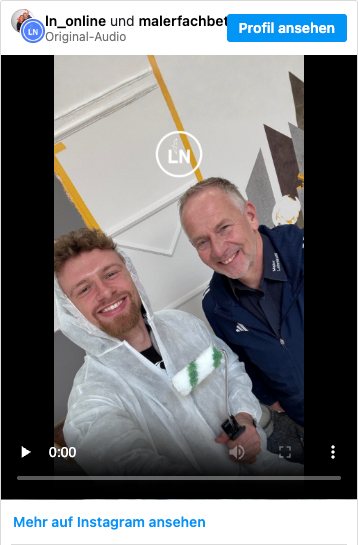 Instagram-Beitrag von ln_online über Maler Lehmkuhl